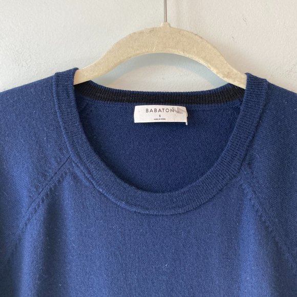 ARITZIA Babaon Crew Sweater - Dark Blue - SMALL - Picture 2 of 9